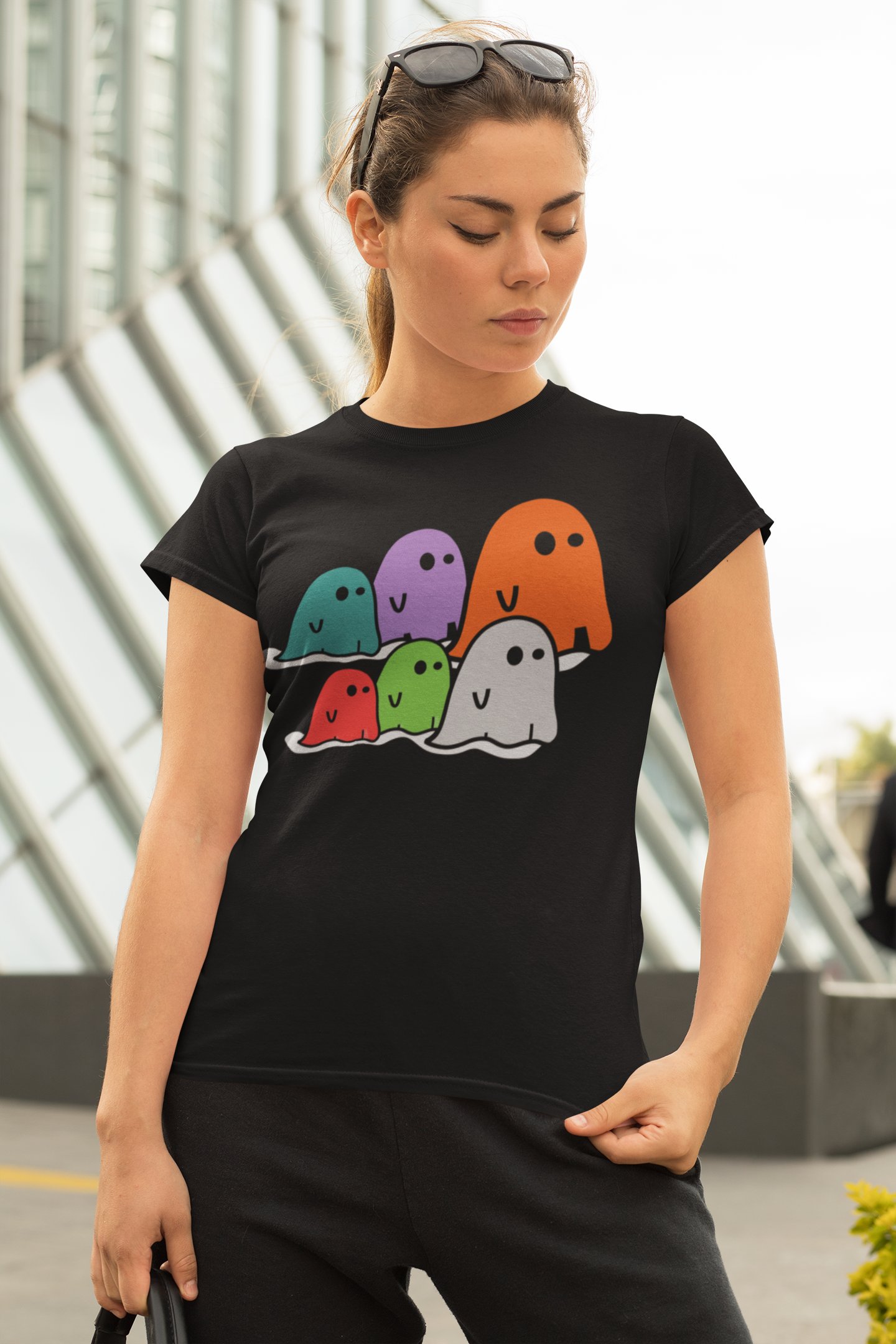 Whimsical Ghost Halloween Party Tee product image (1)