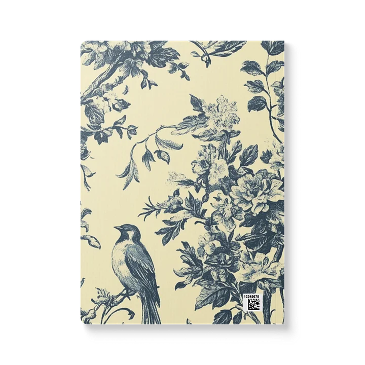 Softcover French toile (yellow and blue) notebook | French toile journal product image (2)