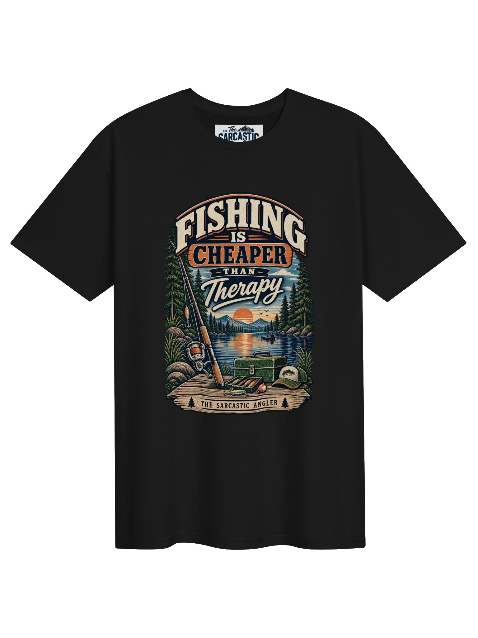 Fishing is Cheaper Than Therapy T-shirt product image (11)