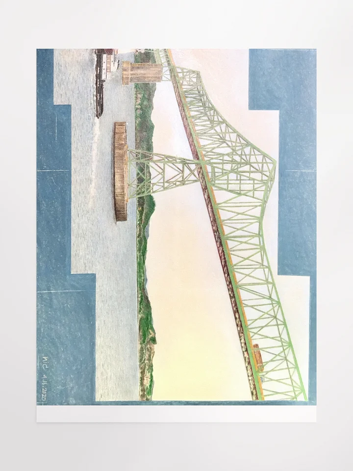 View from the Cannery Pier Hotel in Astoria, Oregon 04.16.20 print (Right Side) product image (2)