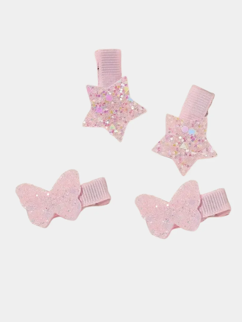 Pack 4 pinzas de mariposas y estrellas product image (1)