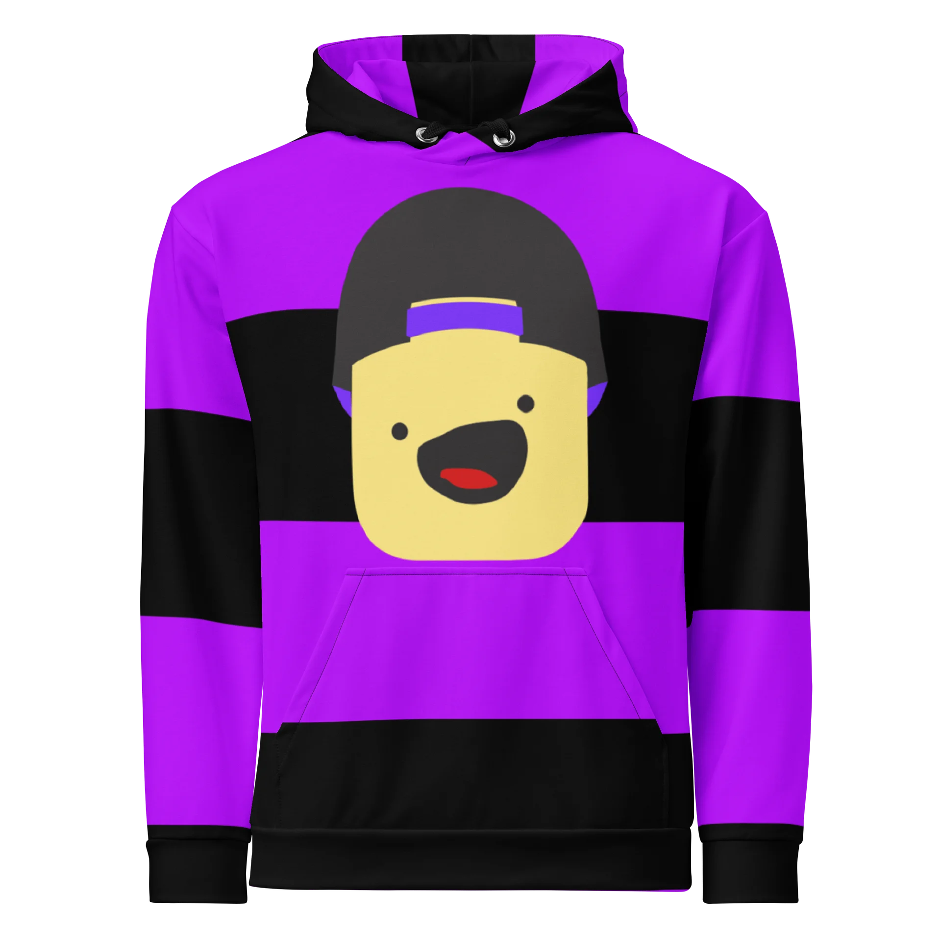 KuttyPlayz Striped Avatar Hoodie (Middle Face) product image (1)