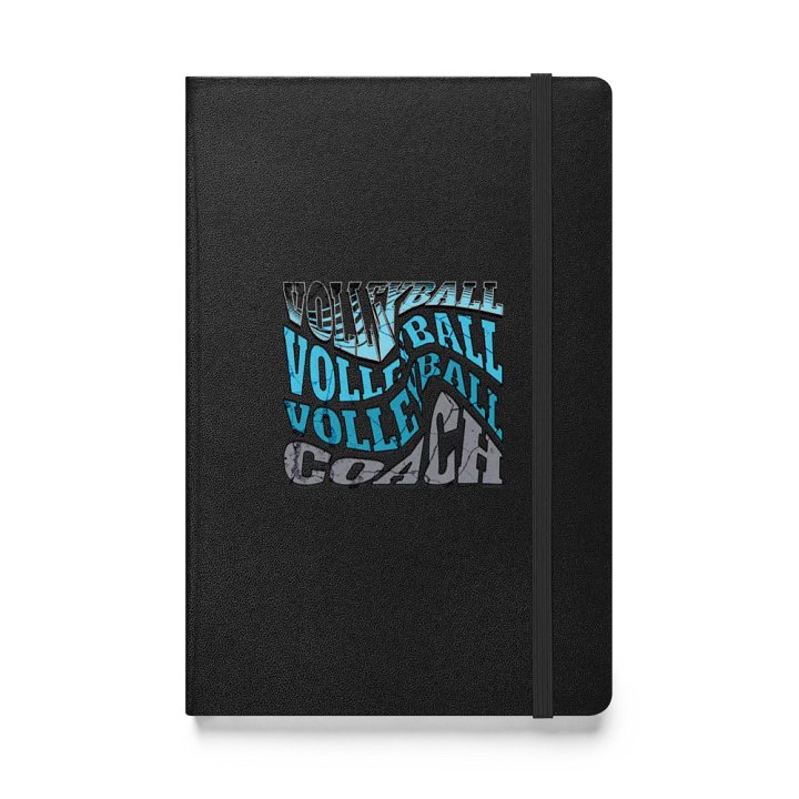 Mess Swirl Volleyball Coach Wavy Dynamic Hardcover Notebook product image (1)