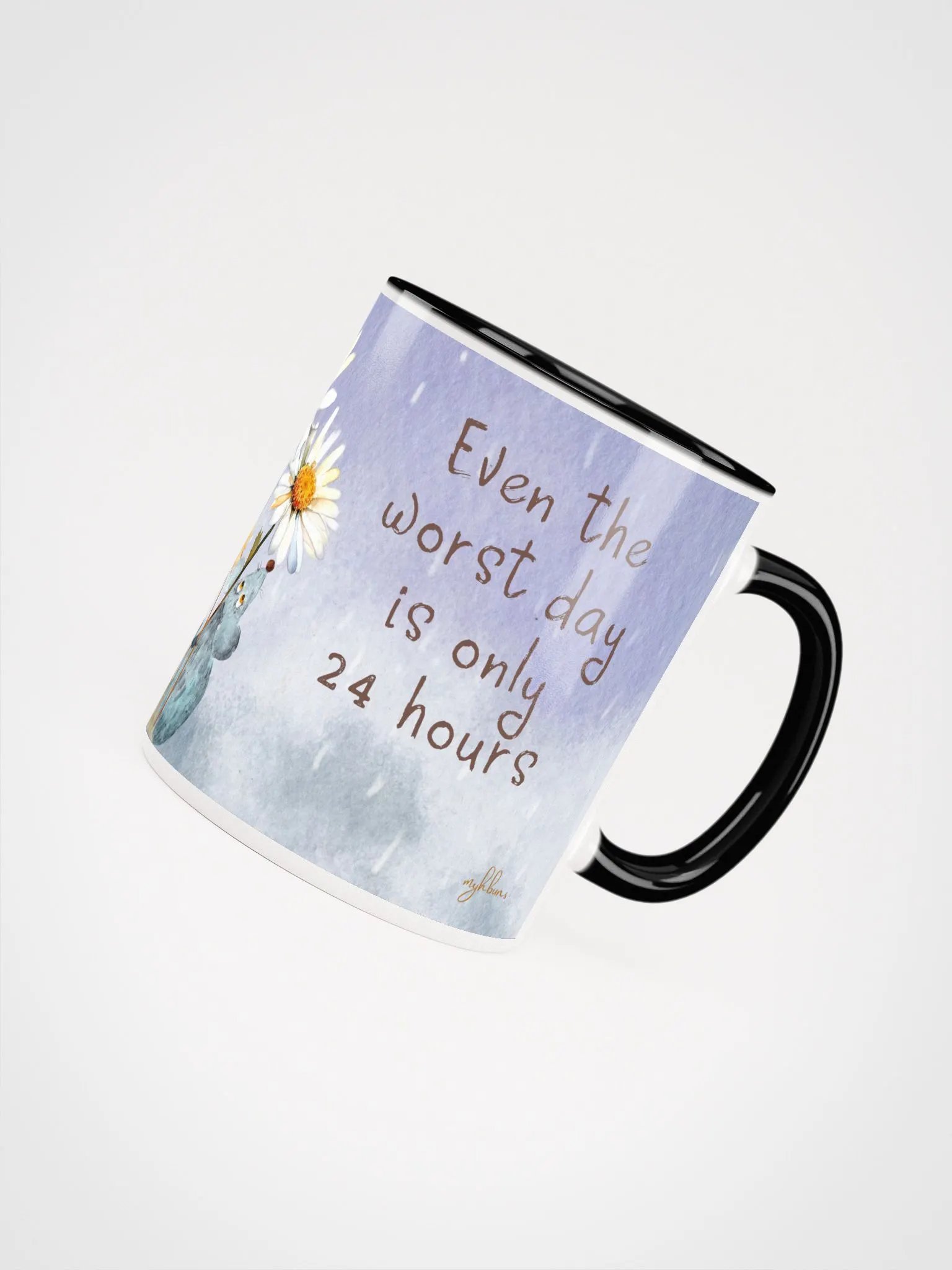 Passing Clouds: Weathering the Storm Ceramic Mug with Quote | 11oz & 15oz Inspirational Coffee Mug | Resilience & Hope Design product image (4)