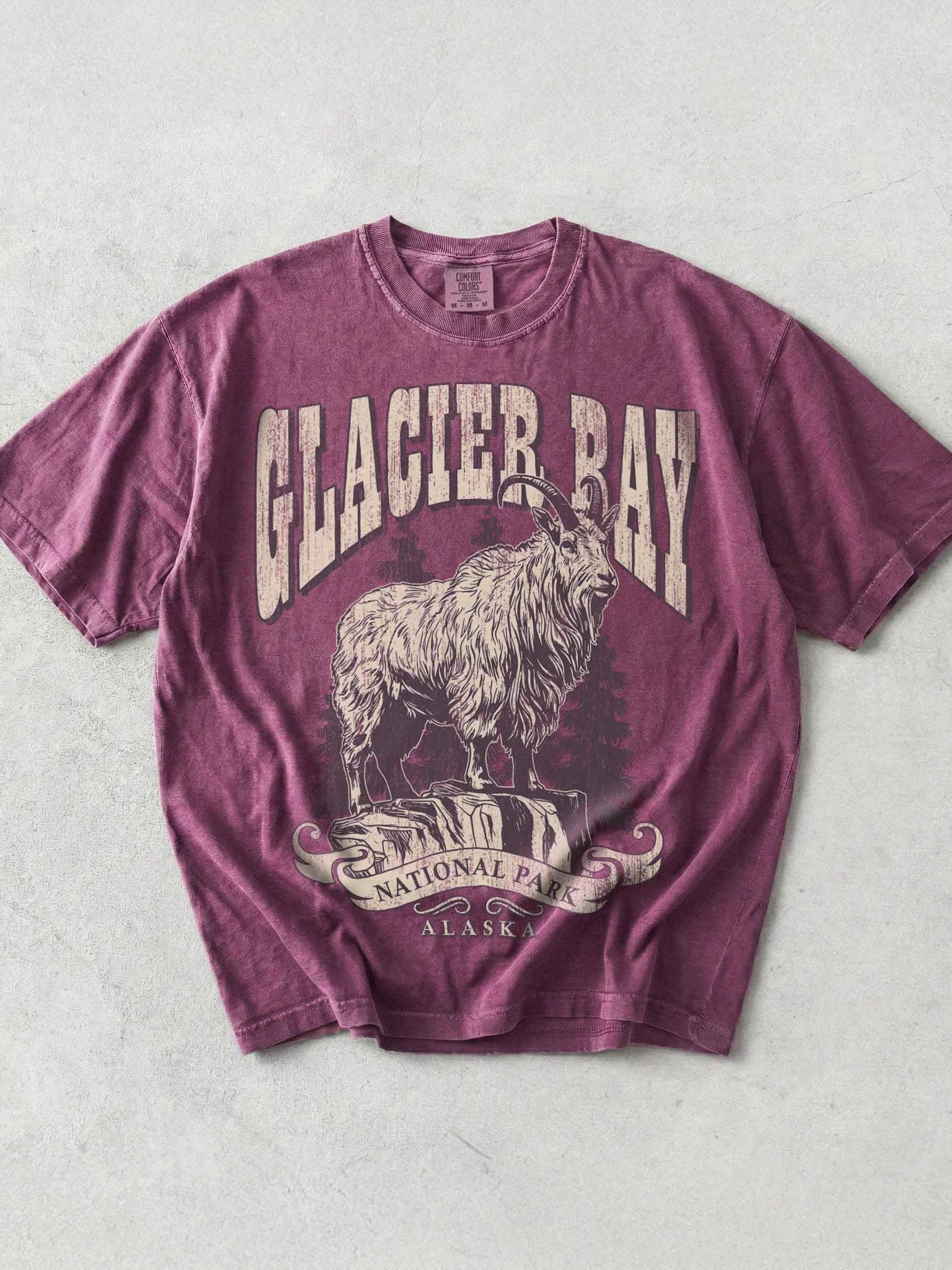 Glacier Bay National Park Shirt – Vintage Mountain Goat Graphic Tee Alaska product image (1)