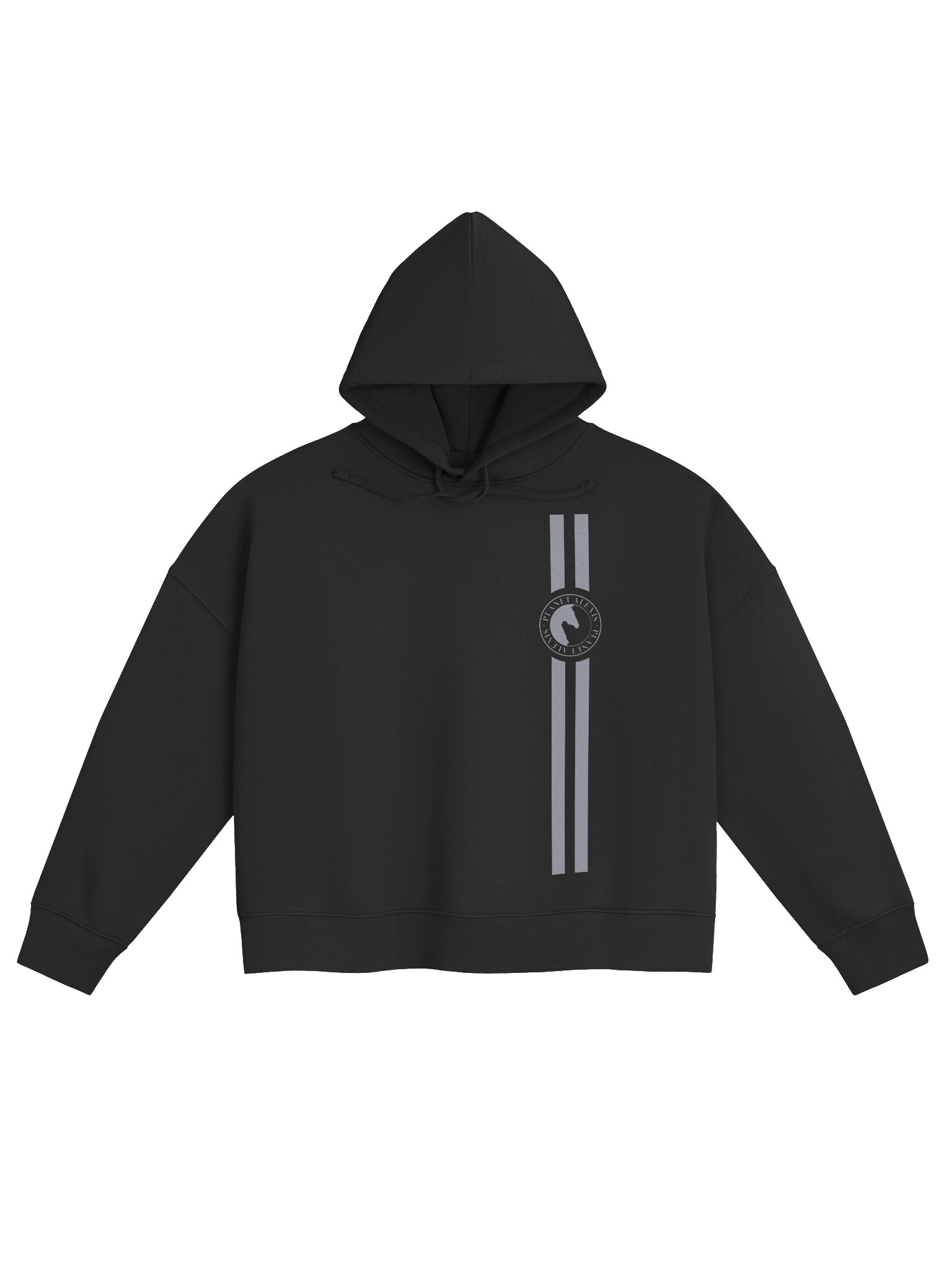 Organic Cotton Cropped Hoodie - BLACK product image (1)