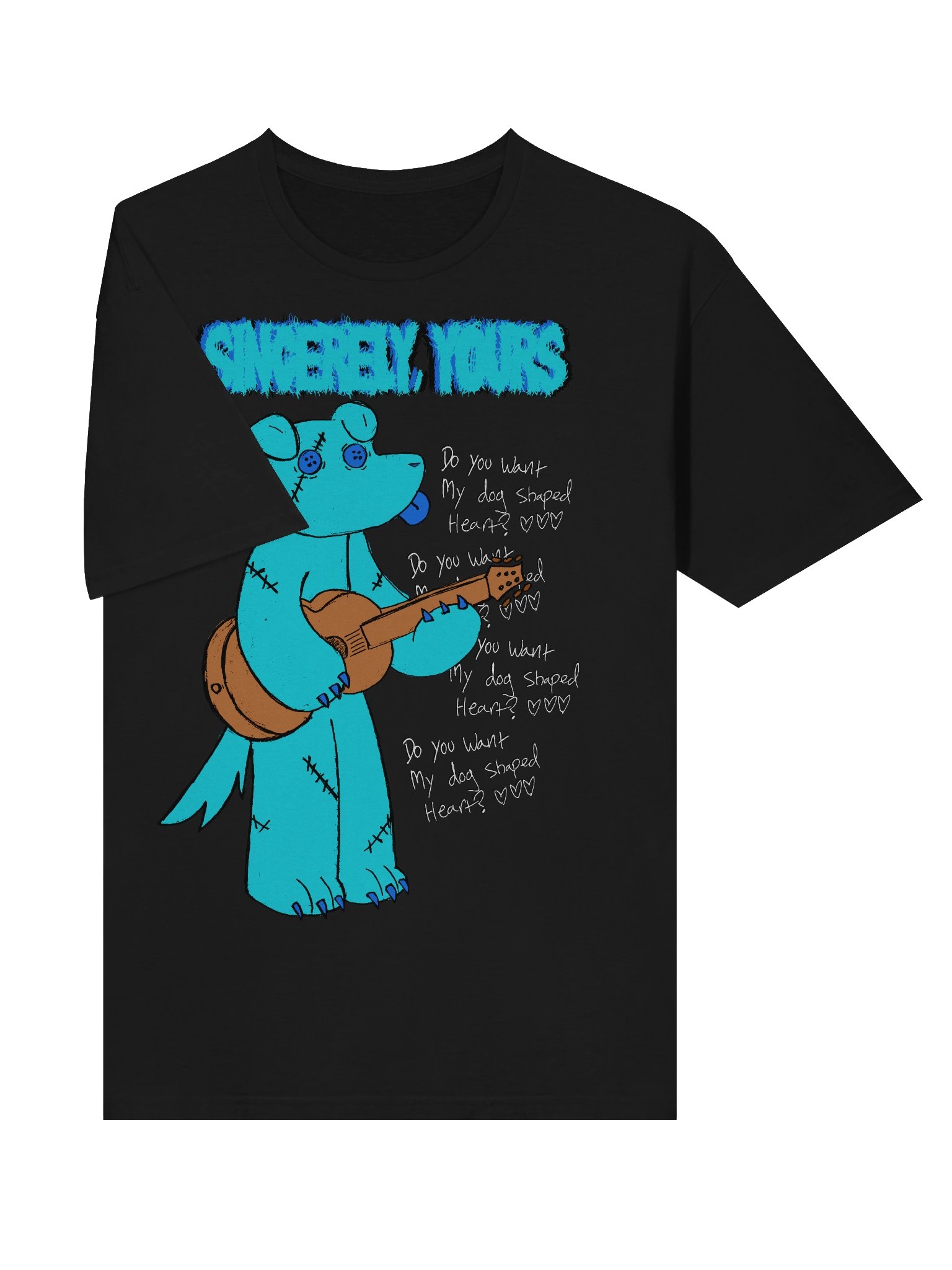 Blue Guitar Doggie V-Day Shirt product image (4)
