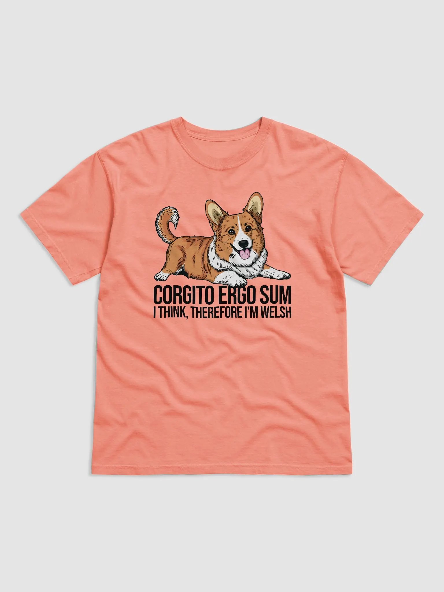 Corgito Ergo Sum T-Shirt of a Cardigan Welsh Corgi | Funny T-Shirt for Herding Dog Paw-rents product image (1)