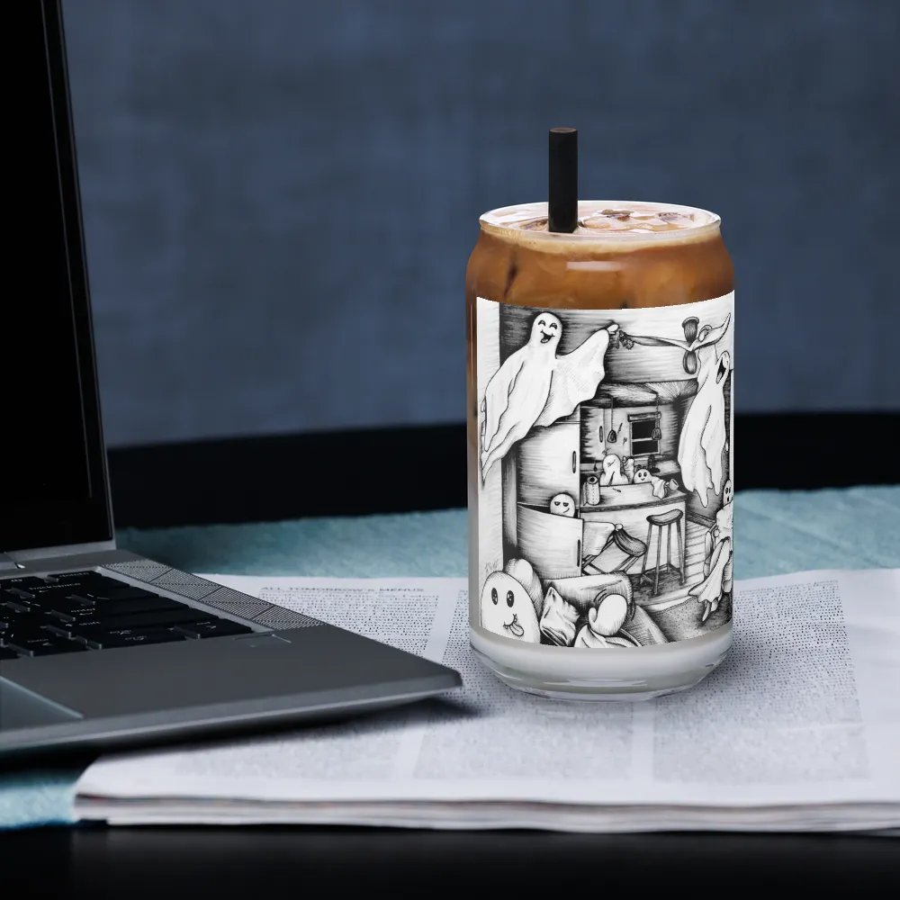 Haunted Apartment can-shaped glass product image (5)