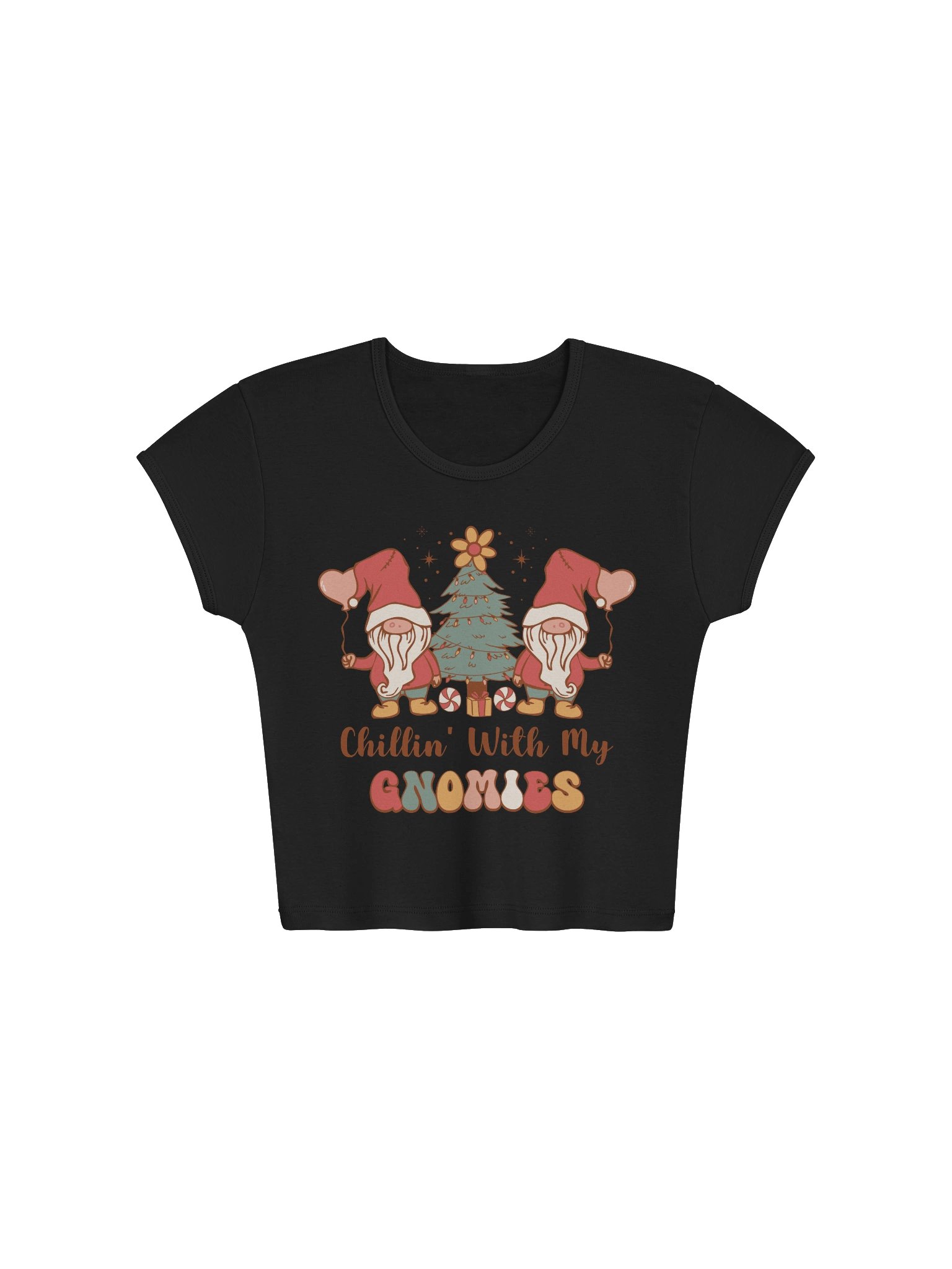 Gnome Holiday Cheer Crop Top product image (1)