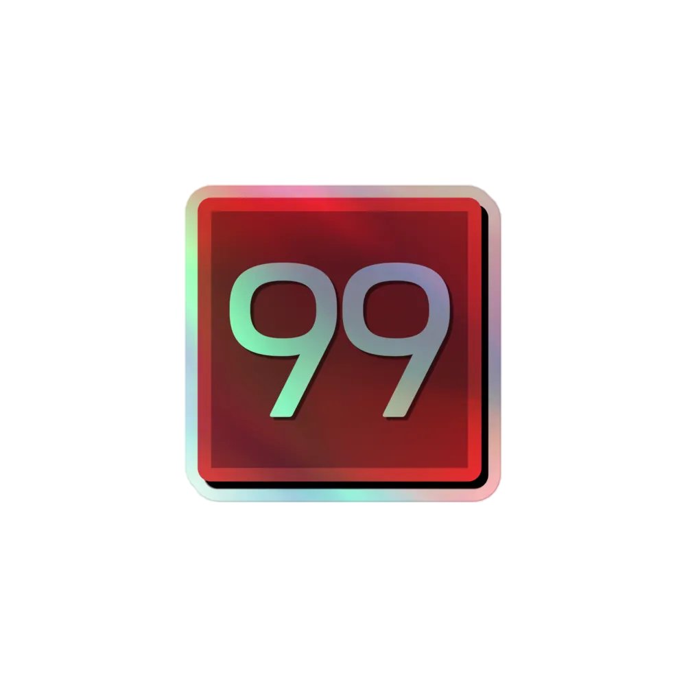 STFC 99 Pip Holographic Sticker product image (1)