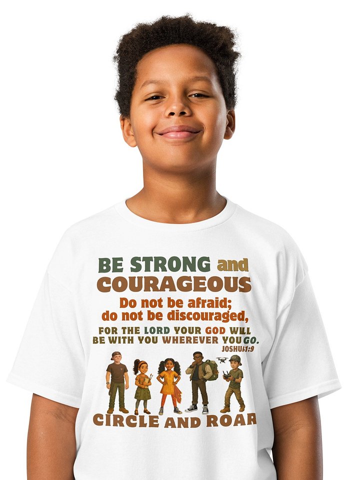 Joshua 1:9 Circle and Roar Kids T-Shirt product image (1)
