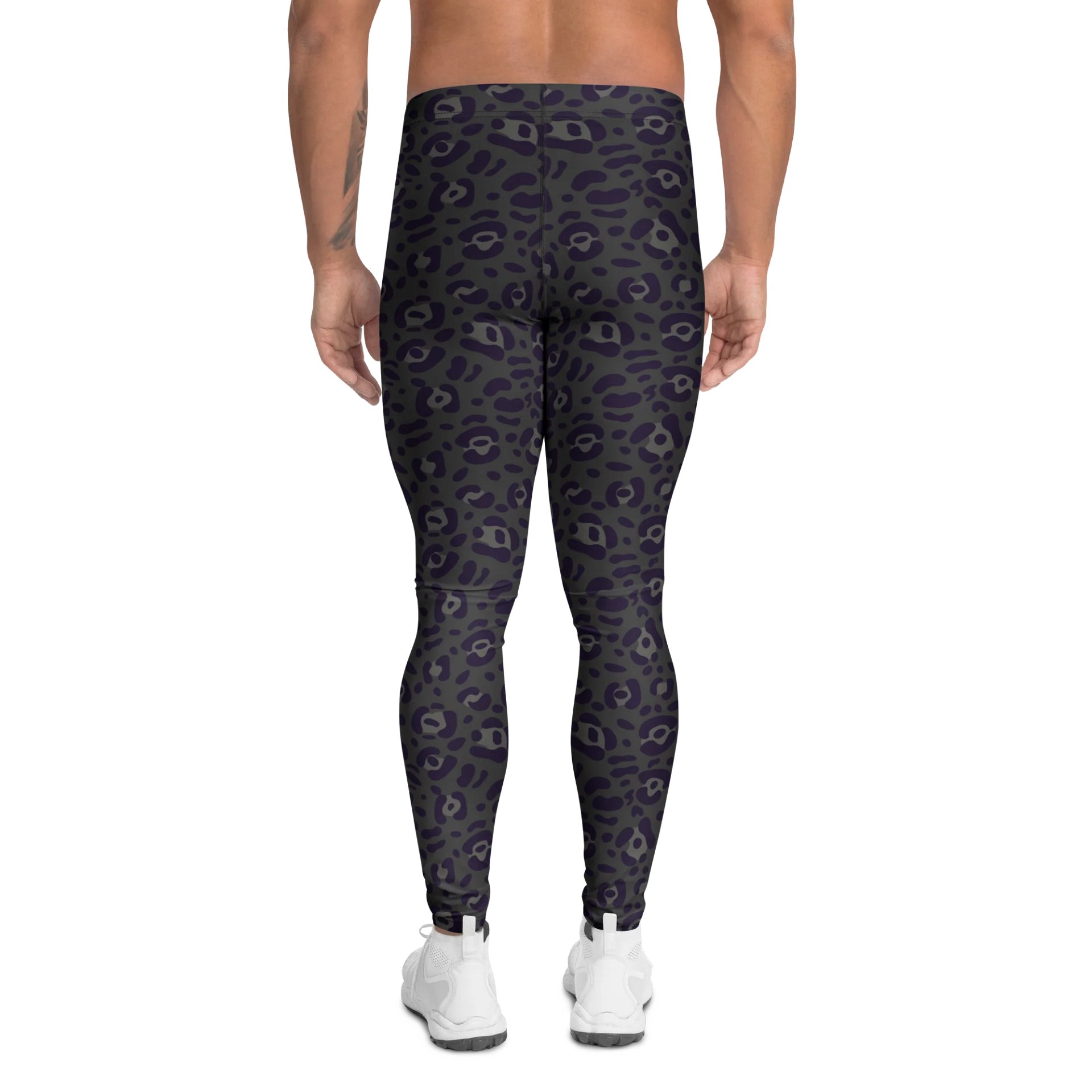 Comfortable Men's Leggings with Bold Black Leopard Print product image (2)