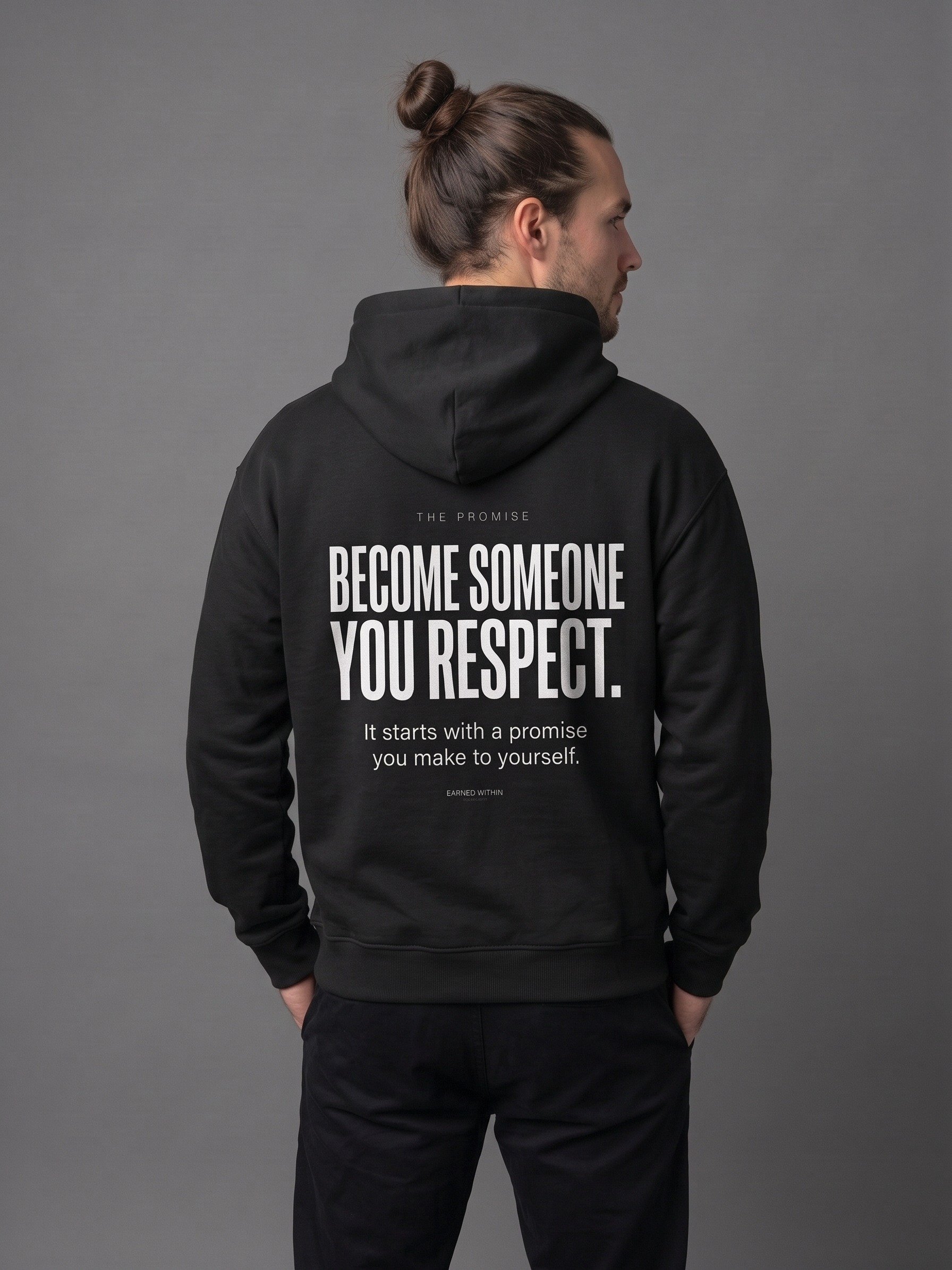 BECOME SOMEONE YOU RESPECT HOODIE — DARK product image (7)