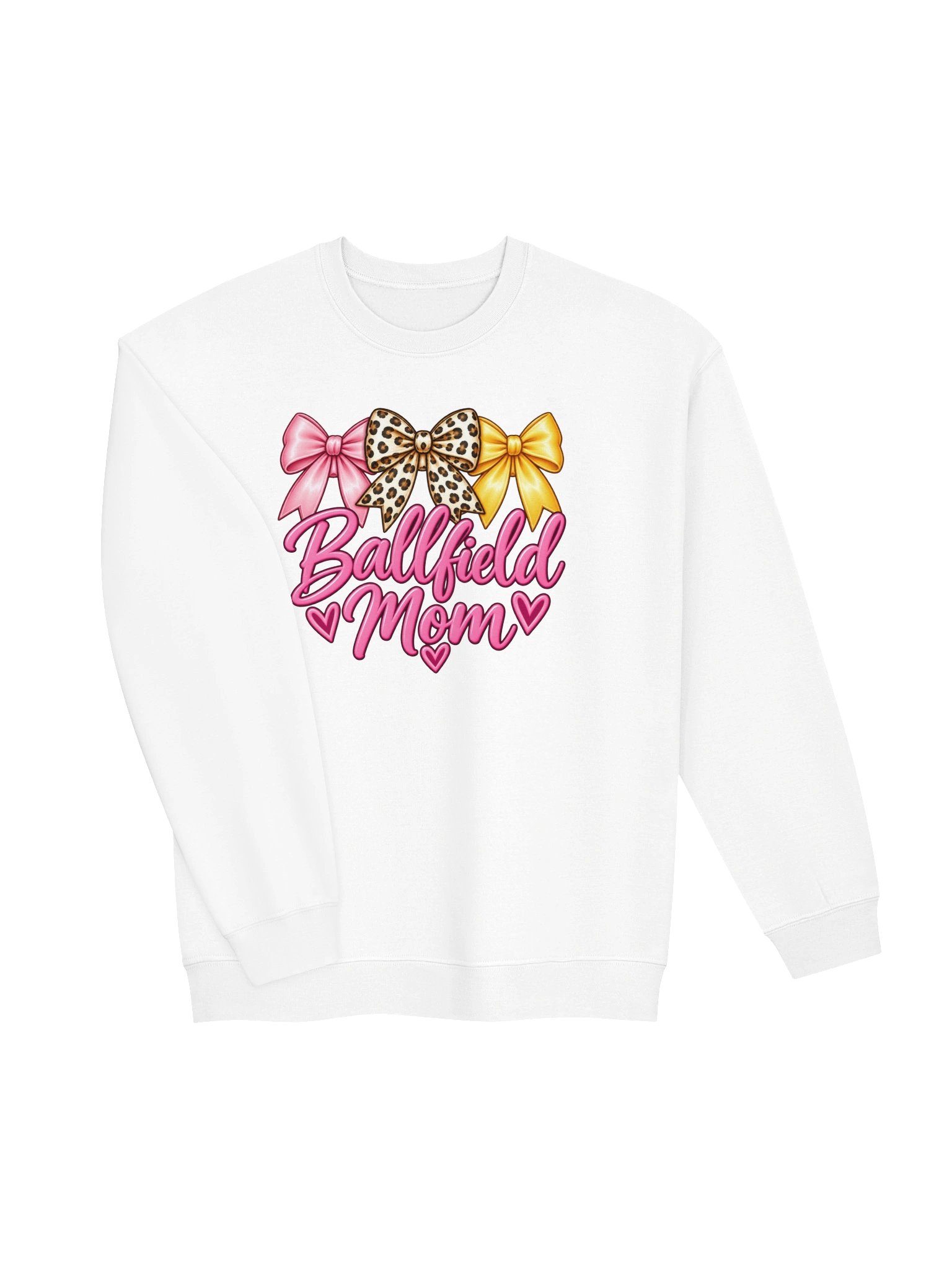 Ballfield Mom Three Bow Sweatshirt | Baseball & Softball Mom Crewneck product image (46)