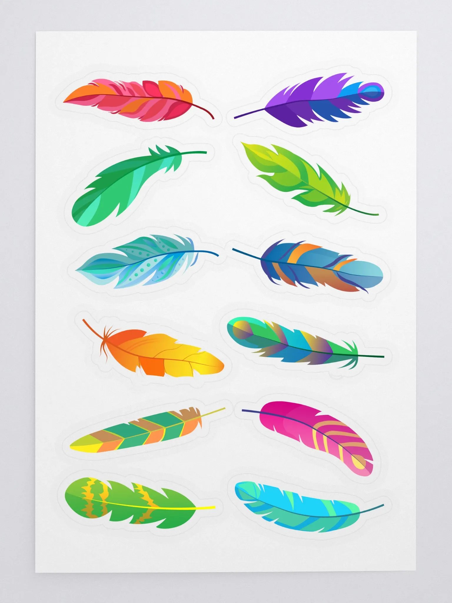 Birds Feather Sticker Sheet product image (3)