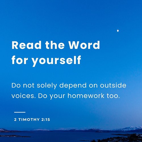 Read the Word and grow in understanding.

 #jesuschrist #christianity #bible #jesus