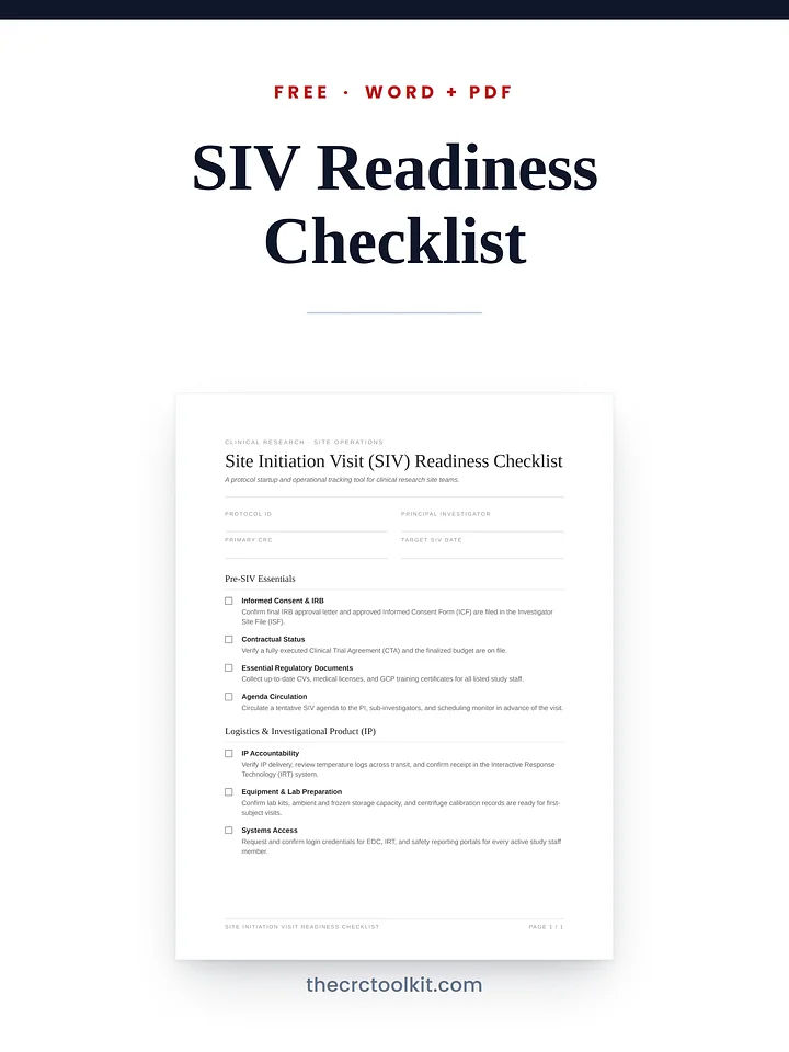 Free SIV Readiness Checklist product image (1)