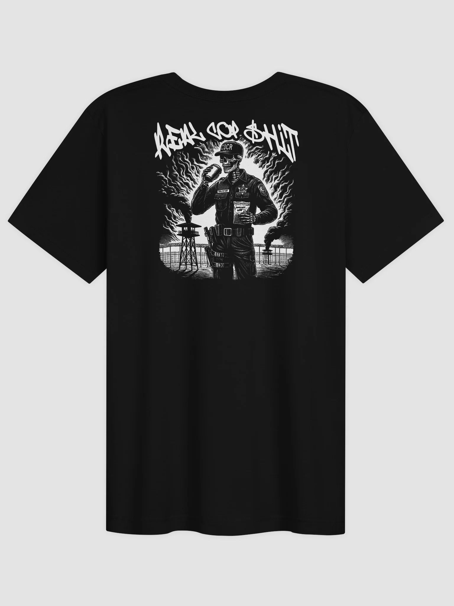 REAL COP SHIT TEE FRONT & BACK product image (2)