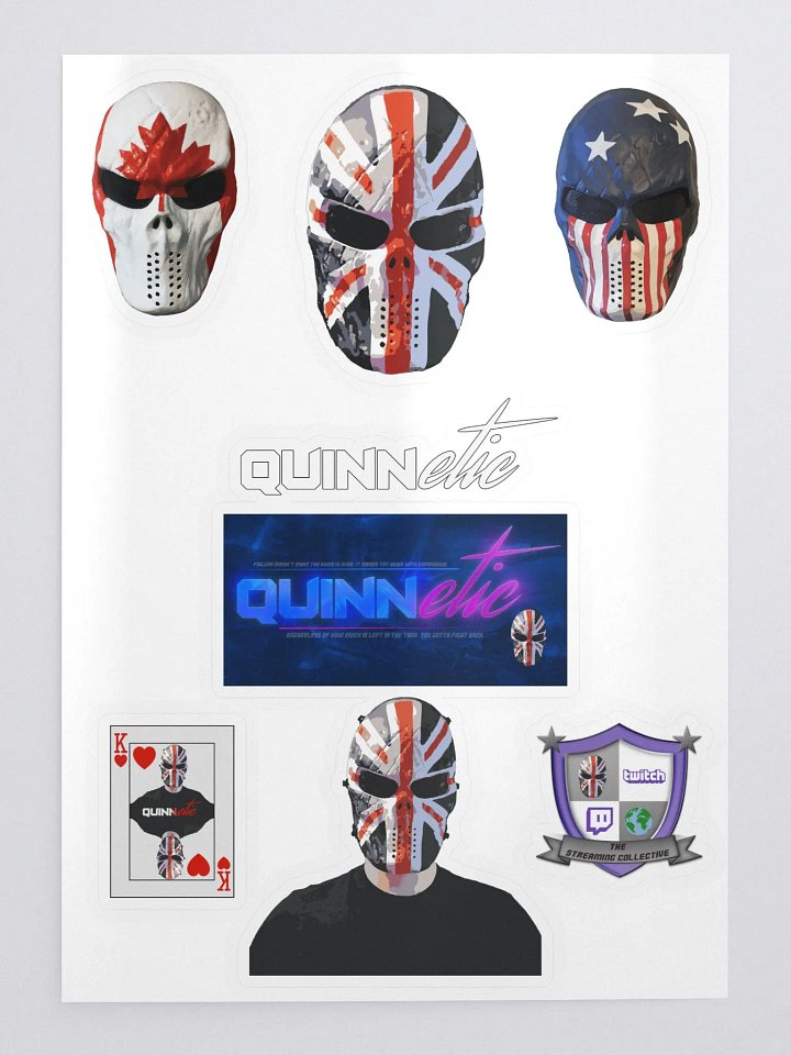 Quinnetic Kiss Cut Sticker Sheet with Background product image (2)