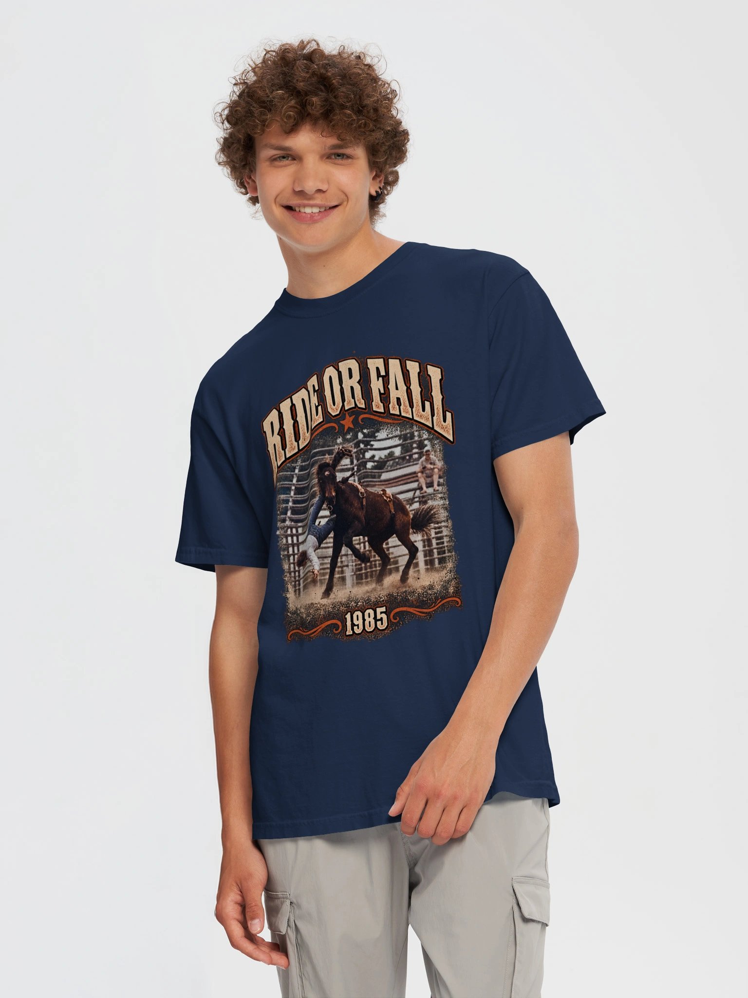 Bronc Riding Shirt — Ride or Fall Two-Sided Rodeo Tee | Broken Arena™ product image (7)