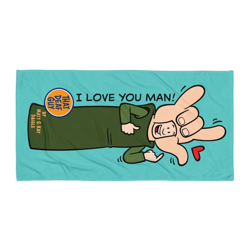I Love You Man! Beach Towel product image (1)