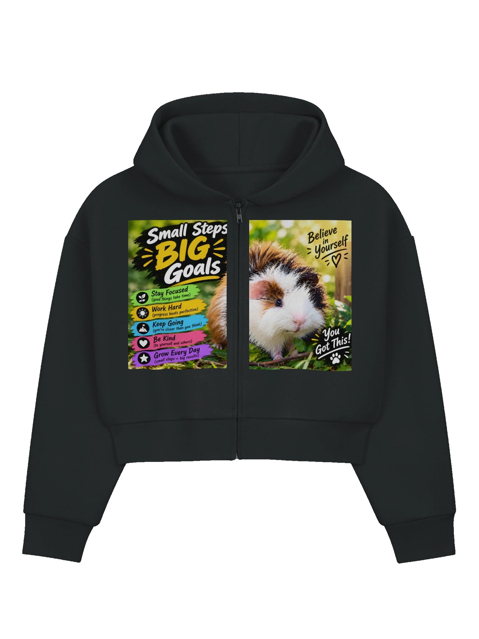 Small Steps Big Goals Guinea Pig Motivational Hoodie product image (1)