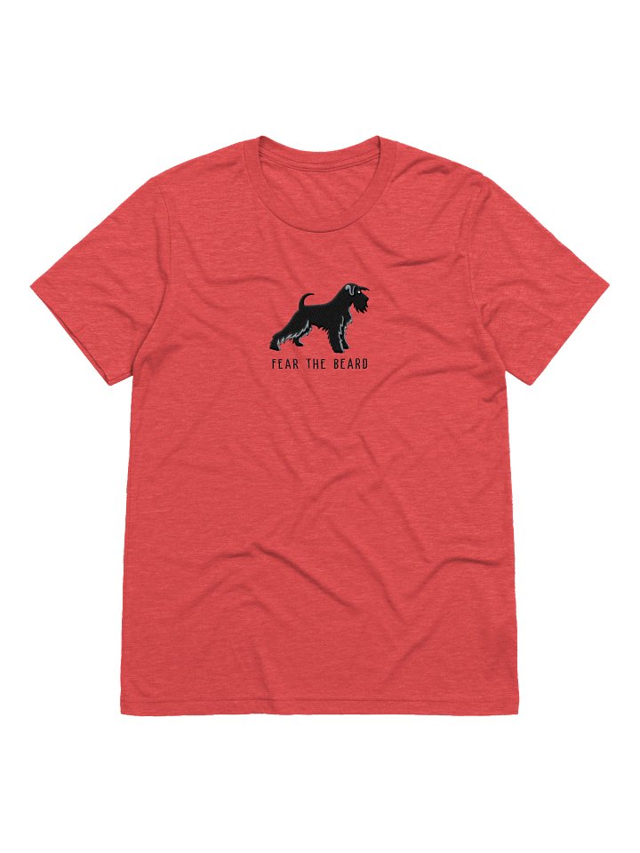Fear the Beard T-Shirt(Embroidered) of a Miniature Schnauzer(Black) product image (6)