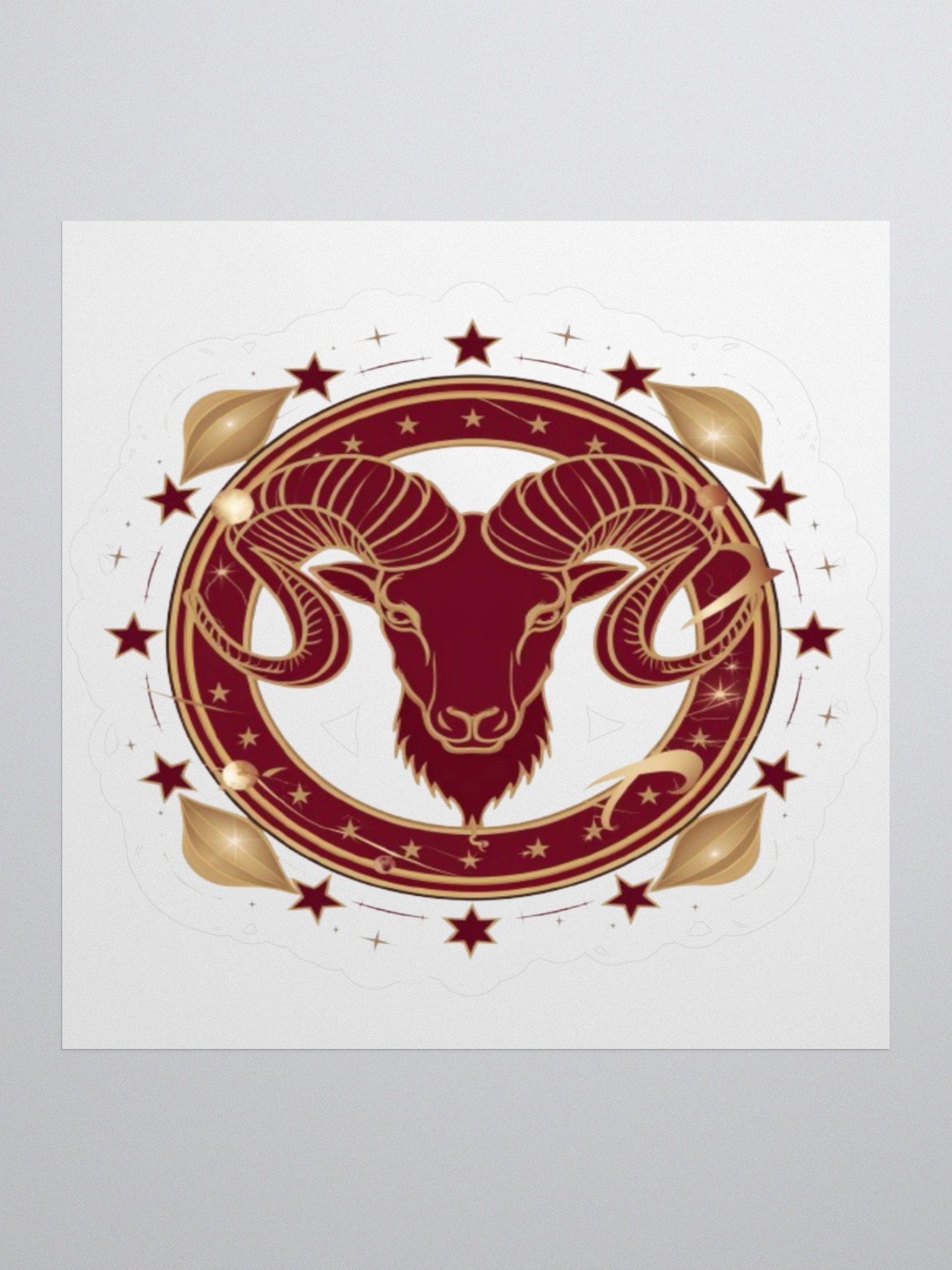 Aries Zodiac Kisscut Sticker - Exclusive Design by TDS Music product image (2)