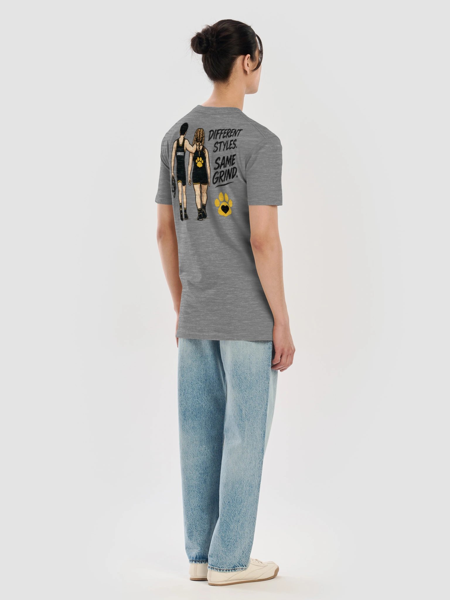 SABERCATS Different Styles Same Grind Wrestling Tee product image (43)