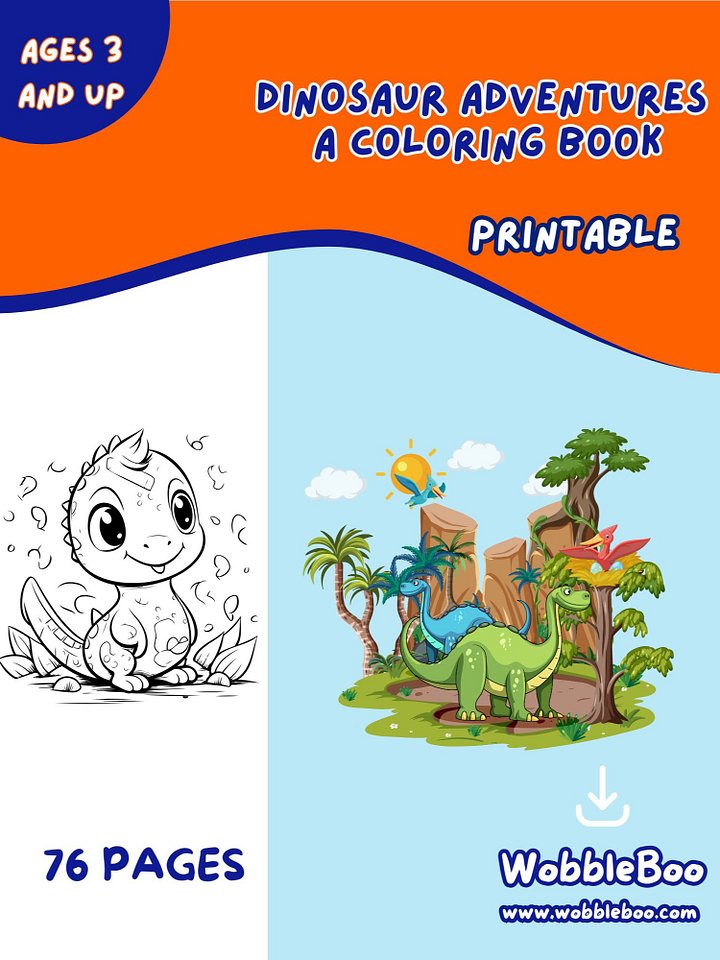 Dinosaur Adventures A Coloring Book product image (1)
