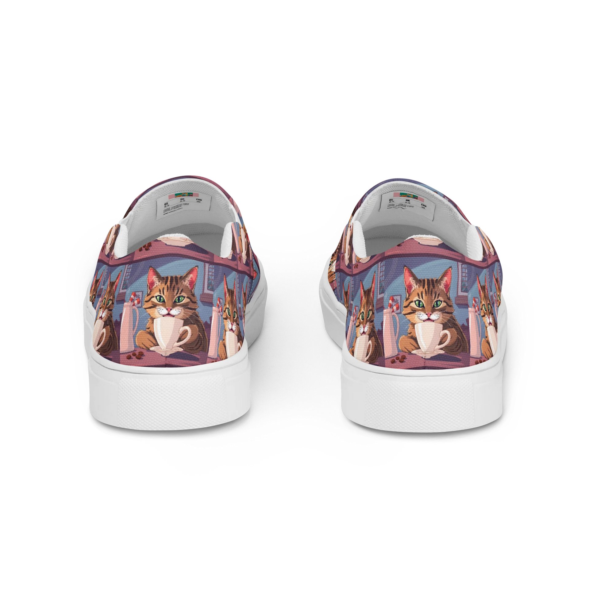 Women's Slip-On Canvas Shoes-Caffeine Cat product image (4)