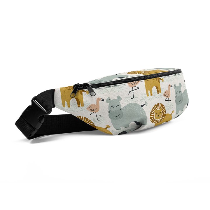 Retro Jungle Animals Canvas Fanny Pack product image (2)