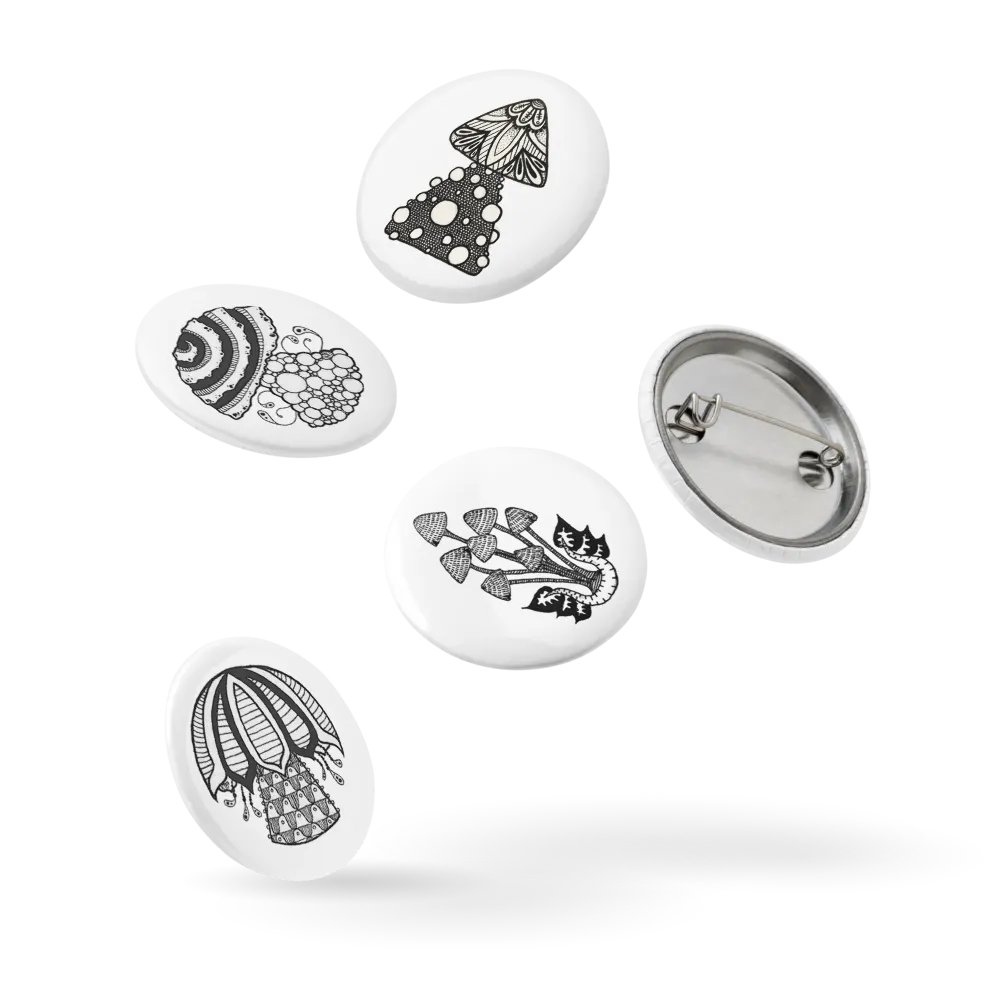 Psychedelic Mushroom Pin Button Set product image (14)