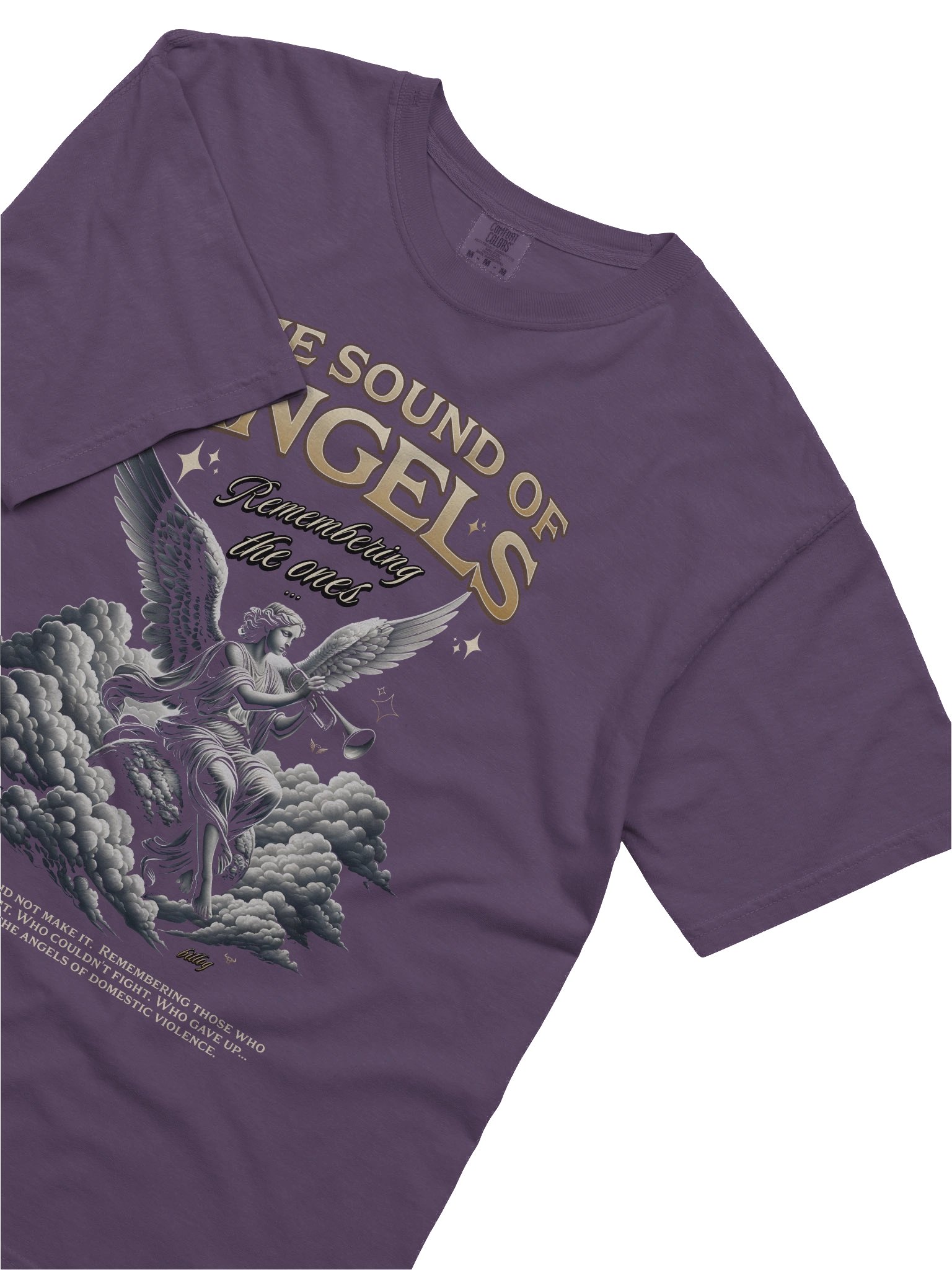 Comfort Colours_The Sound of ANGELS Unisex T-shirt_EQALL® Billog Collection Campaign_Golden / Black product image (5)