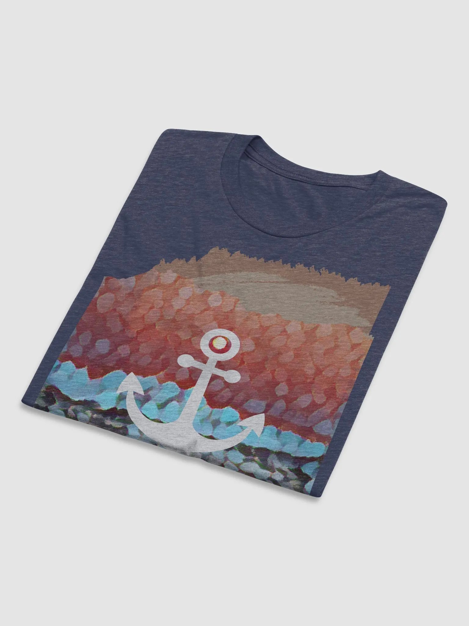 Moon Over the Cliff Walk Triblend Tee III (Anchor) product image (52)