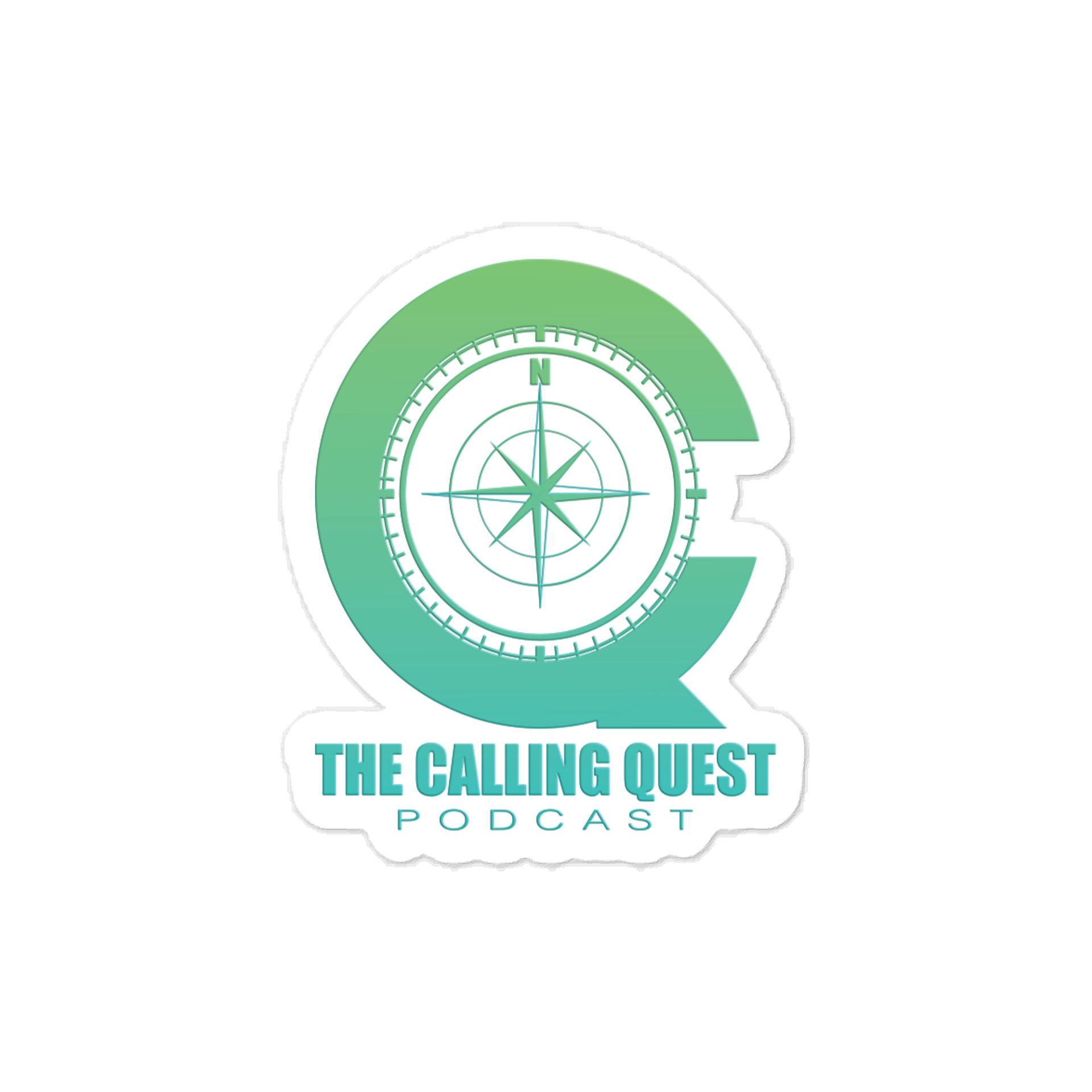 The Calling Quest Podcast Kiss-Cut Decal (With Title) product image (1)