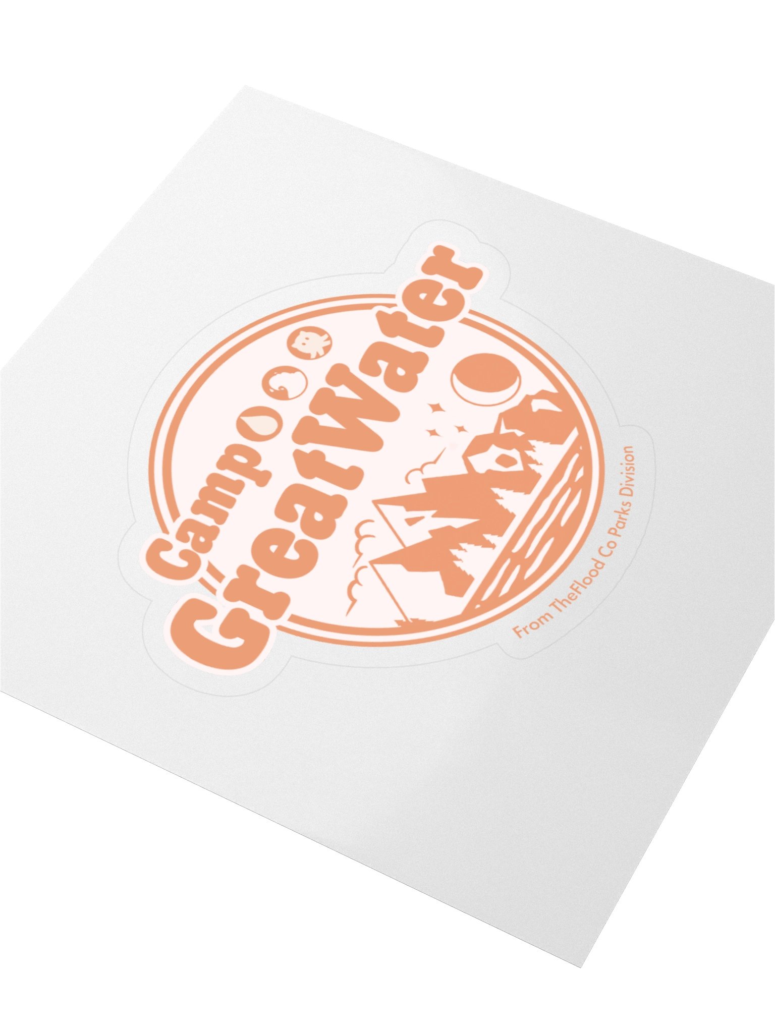Camp GreatWaterLogo 4x4 sticker product image (3)