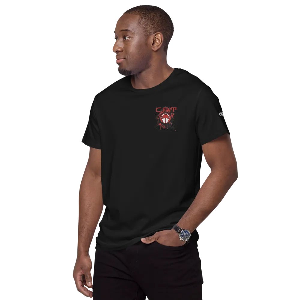 Printful Premium Iconic CRT Paint Splatter Headphones Heavyweight Cotton T-Shirt product image (5)