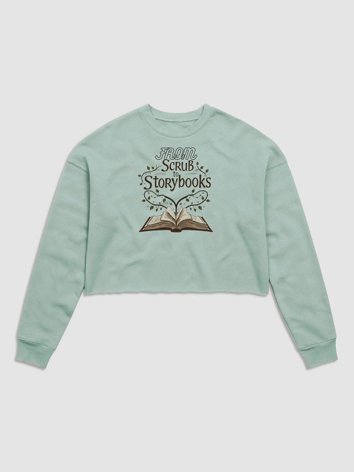 Whimsical Vine Book Crop Sweatshirt product image (1)