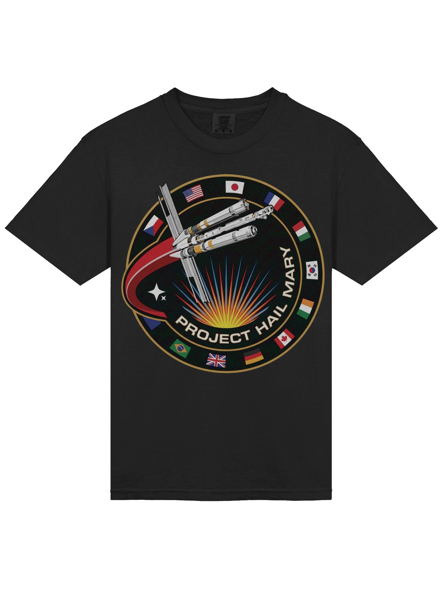 Comfort Colors® Project Hail Mary T-Shirt, Space Mission Patch Tee, Sci-Fi Rocket Graphic Shirt, NASA Style Space Shirt, Nerd Gift product image (6)