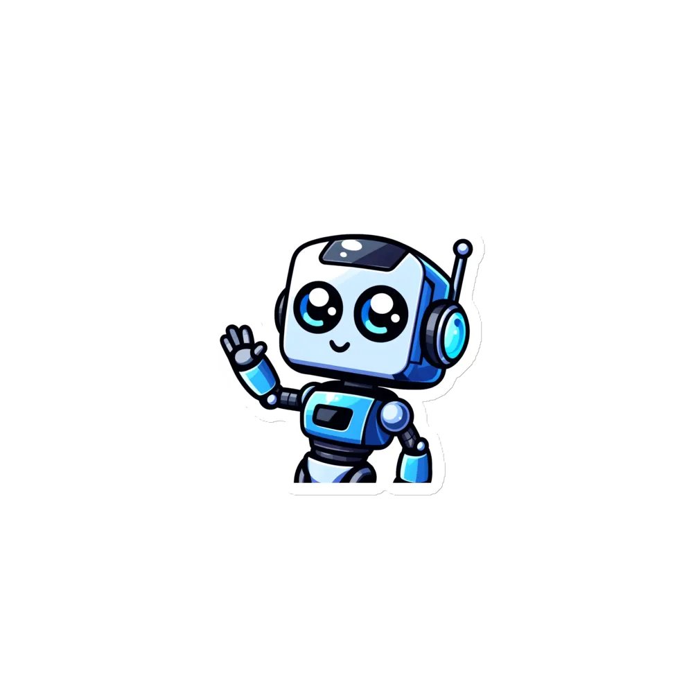 Friendly Robot Wave Die-Cut Magnets product image (1)