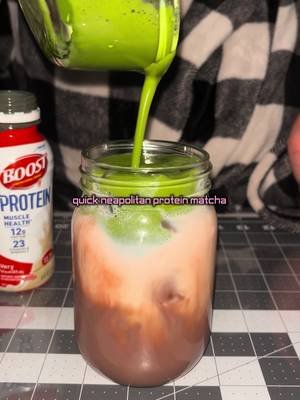 this neapolitan protein matcha… it’s amaze⚽️🏀 #proteinshake #matchalatte #drinksathome