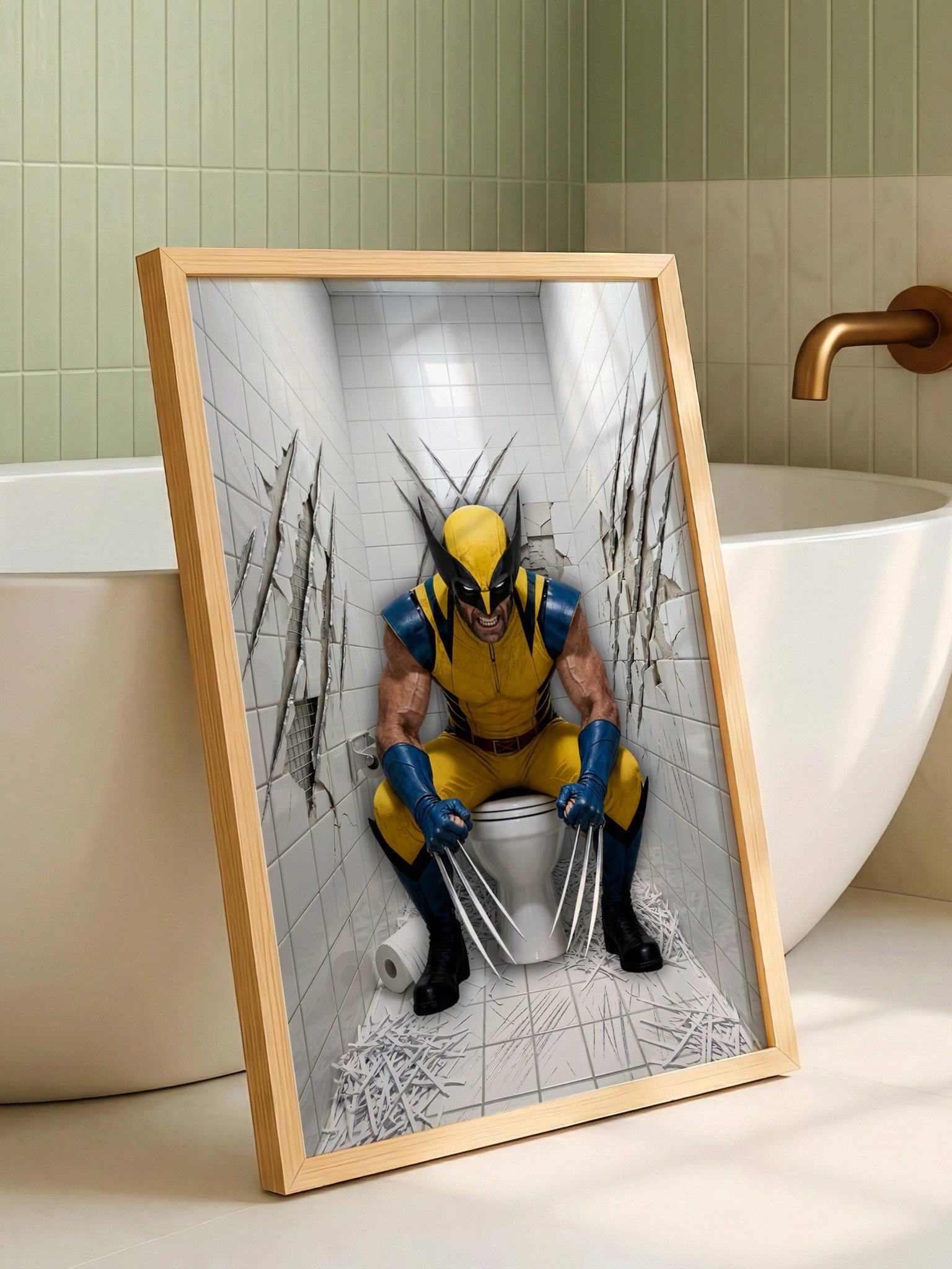 Wolverine Bathroom Wall Art 2 product image (3)
