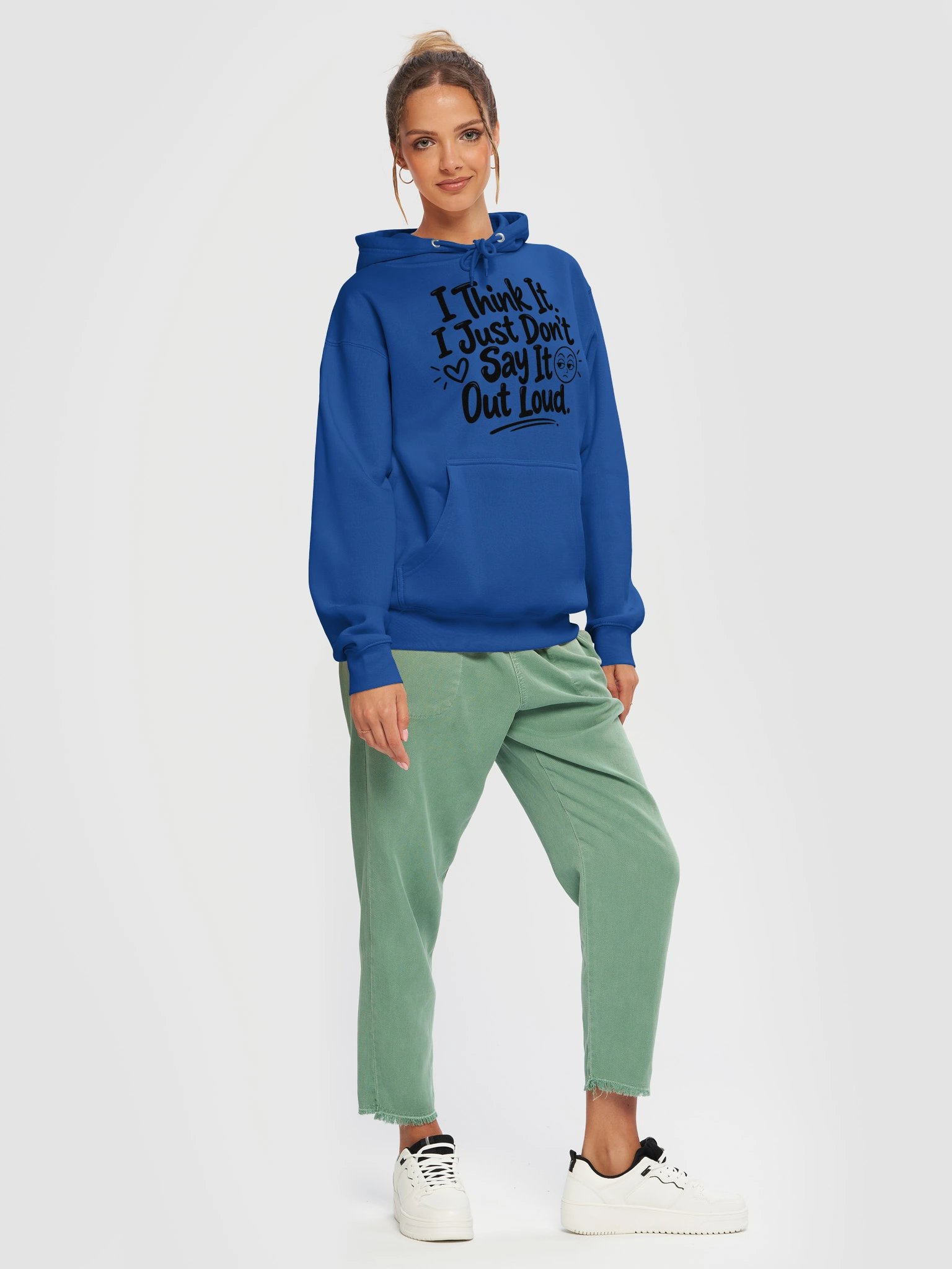 I Think It. I Just Don’t Say It Out Loud Hoodie – Soft Unisex Sweatshirt product image (7)