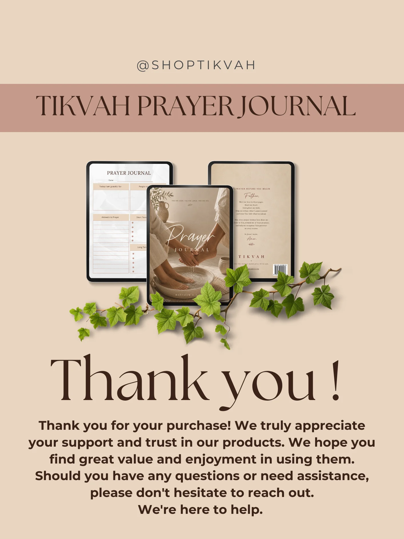 TIKVAH Prayer Journal Printable Christian Prayer Journal PDF product image (5)