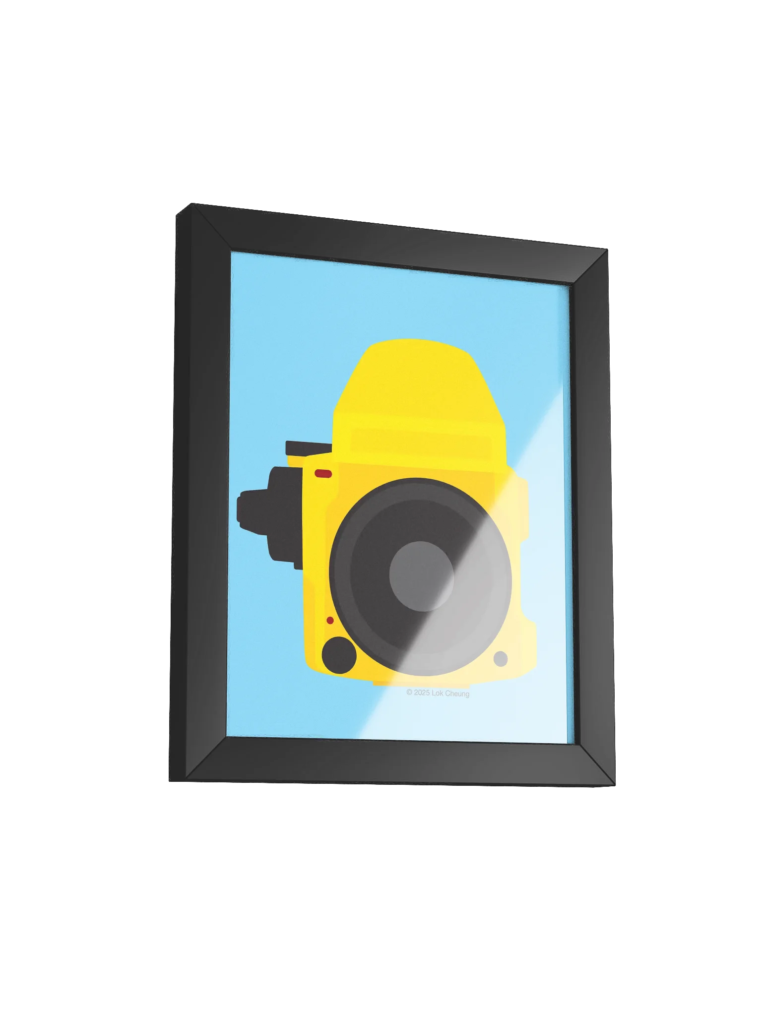 M 645 Yellow on Blue - Framed Poster product image (2)
