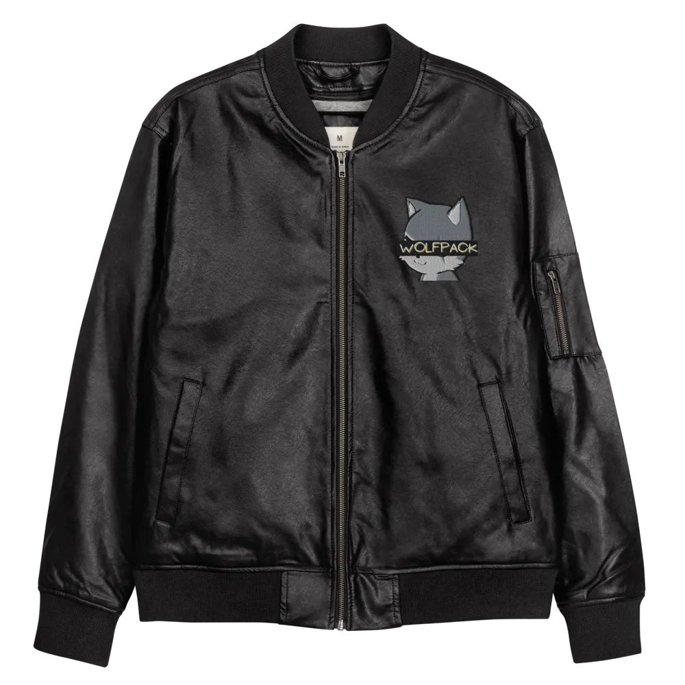 Faux Leather WOLFPACK Jacket (Chibi Wolf) product image (11)