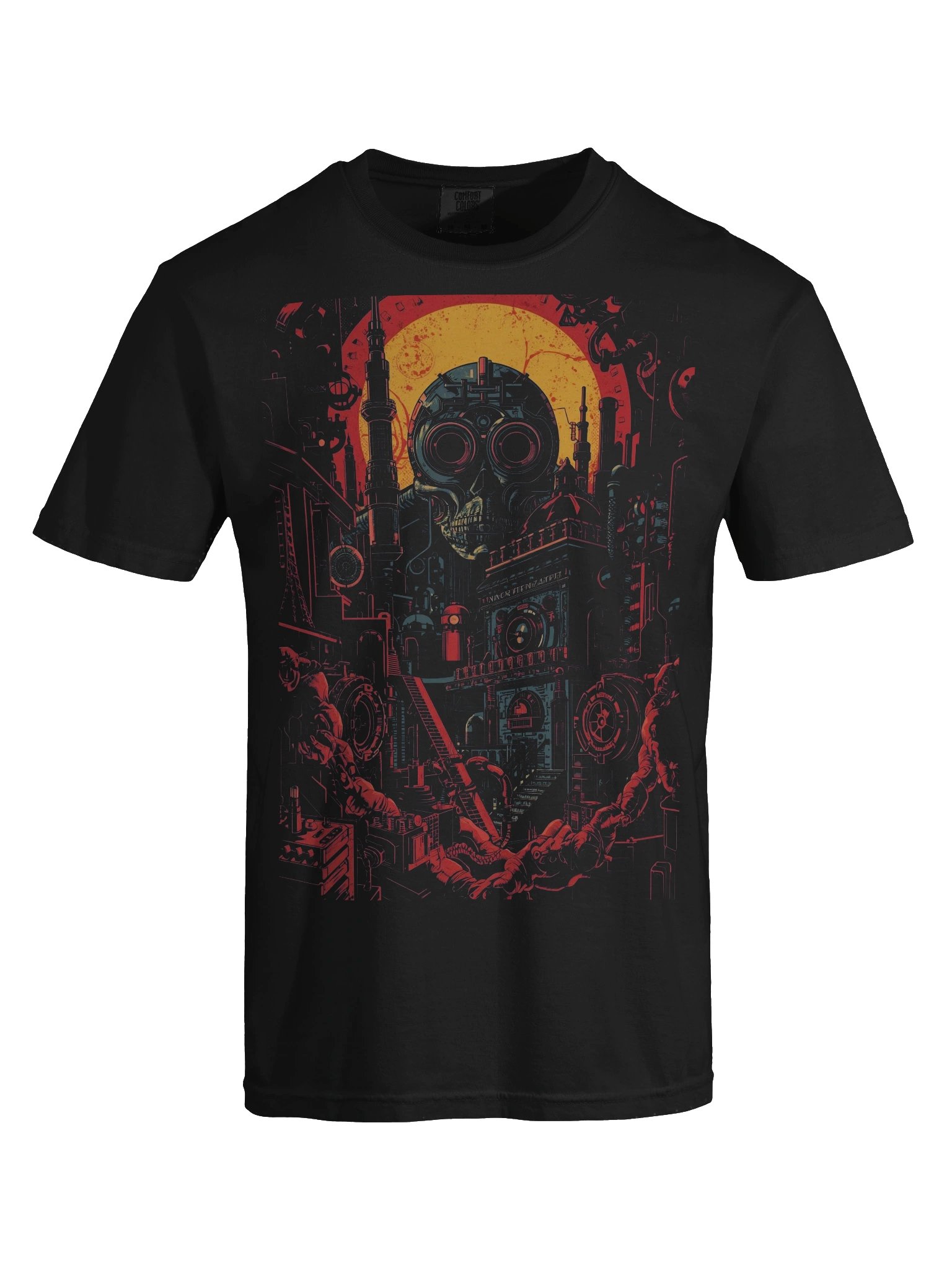 Dystopian Sun Skull Heavyweight T-Shirt product image (2)