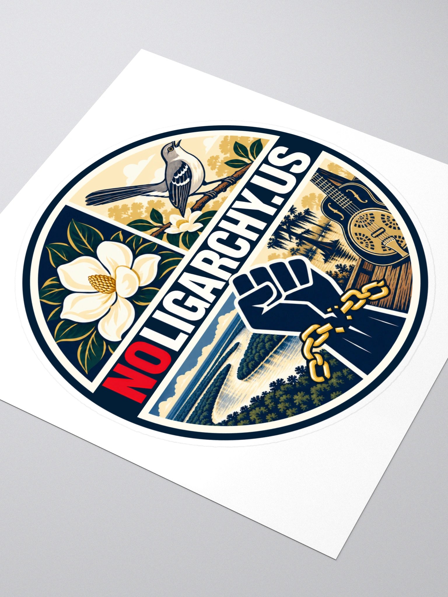 Mississippi NOLIGARCHY.US sticker product image (3)
